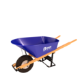 Bon Tool Barrow, Steel 6 Cubic Feet Tray, Single Knobby Tire Wood Handle 11-300